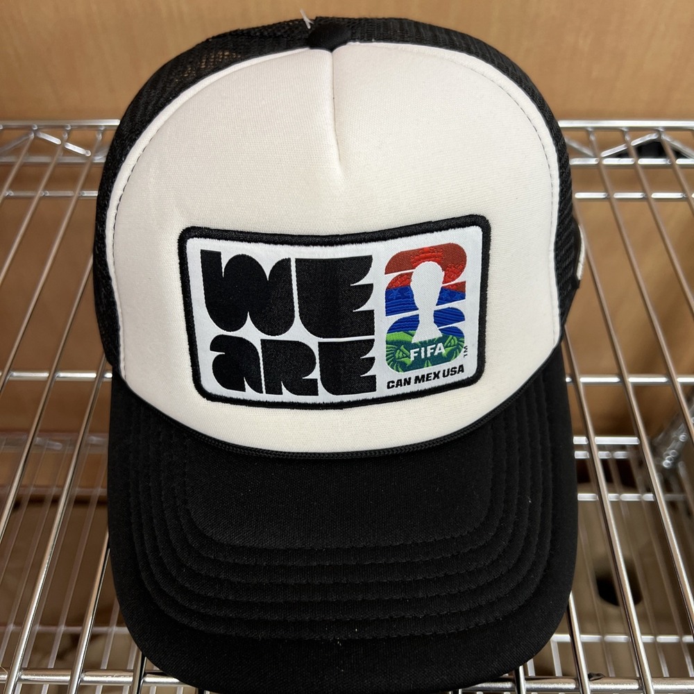 FIFA World Cup 26 Officially Licensed Soccer Cap Hat White-black CAN MEX USA